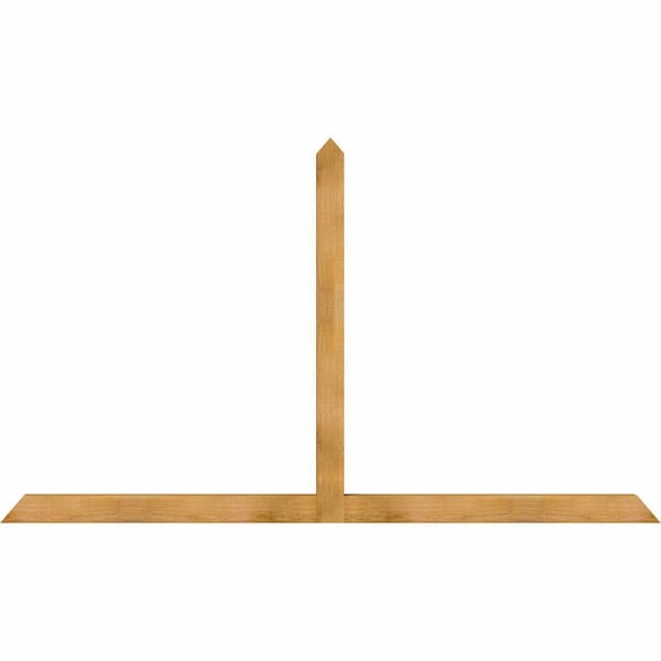 Ekena Millwork Portland Rough Sawn Timber Gable Bracket, Western Red Cedar, 96"W x 56"H x 4"D x 4"F, 14/12 Pitch GBW096X56X0404POR00RWR - main